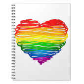 SlipperyJoe's Pride Hart Krabbels hartvorm Notitieboek (Voorkant)
