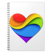SlipperyJoe's Pride Hart Rondingen hartvorm drie Notitieboek (Voorkant)