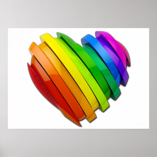SlipperyJoe's Pride-hart Slices vormde glanzende s Poster (Voorkant)