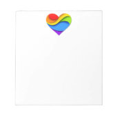 SlipperyJoe's Pride Heart Curves hartvorm drie Notitieblok (Voorkant)