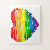 SlipperyJoe's Pride Heart scheurt hartvorm Legpuzzel (Verticaal)