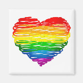 SlipperyJoe's Pride Heart scheurt hartvorm Magneet (Voorkant)