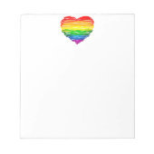 SlipperyJoe's Pride Heart scheurt hartvorm Notitieblok (Voorkant)
