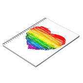 SlipperyJoe's Pride Heart scheurt hartvorm Notitieboek (Linkerzijde)