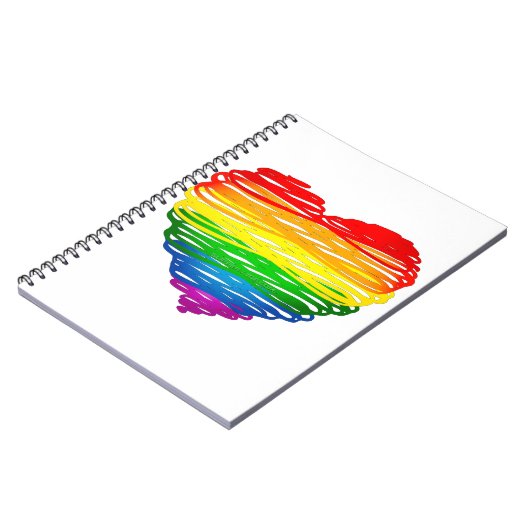 SlipperyJoe's Pride Heart scheurt hartvorm Notitieboek (Linkerzijde)