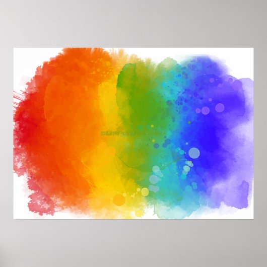 SlipperyJoe's pride kleuren regenboogberoemd Poster (Voorkant)
