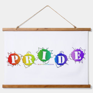 SlipperyJoe's pride kleuren woord driedimensionaal Hangend Wandkleed
