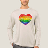 SlipperyJoe's pride scribbled heart shape drawing Tri-Blend Shirt (Voorkant volledig)