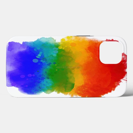 SlipperyJoe's pride splatter regenboog kleuren lev Case-Mate iPhone Case (Achterkant (horizontaal))