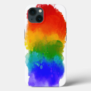 SlipperyJoe's pride splatter regenboog kleuren lev Case-Mate iPhone Case