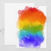 SlipperyJoe's pride splatter regenboog kleuren lev Feestdagenkaart (Voorkant / Achterkant)