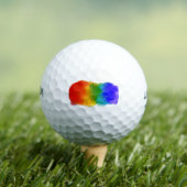 SlipperyJoe's pride splatter regenboog kleuren lev Golfballen (Insitu Shirt)