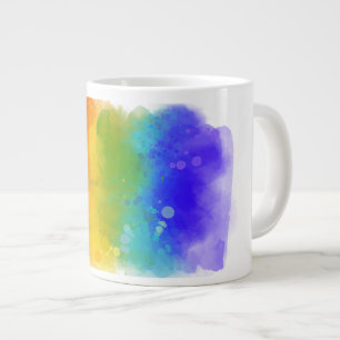 SlipperyJoe's pride splatter regenboog kleuren lev Grote Koffiekop