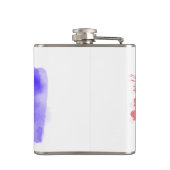 SlipperyJoe's pride splatter regenboog kleuren lev Heupfles (Achterkant)