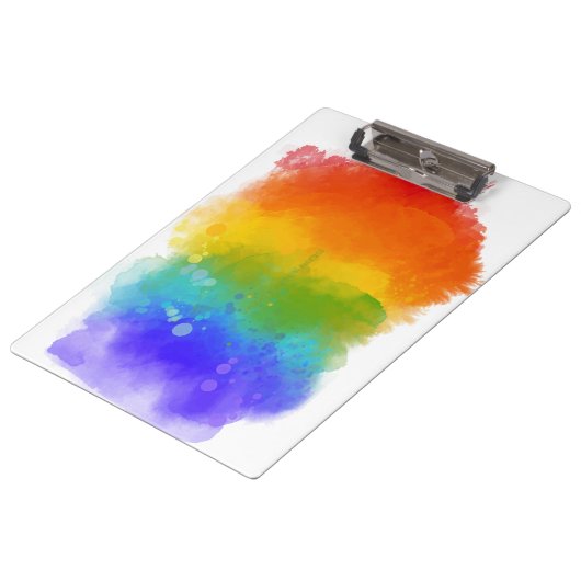 SlipperyJoe's pride splatter regenboog kleuren lev Klembord (Gekanteld)