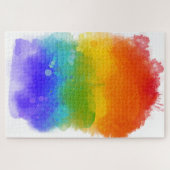 SlipperyJoe's pride splatter regenboog kleuren lev Legpuzzel (Horizontaal)