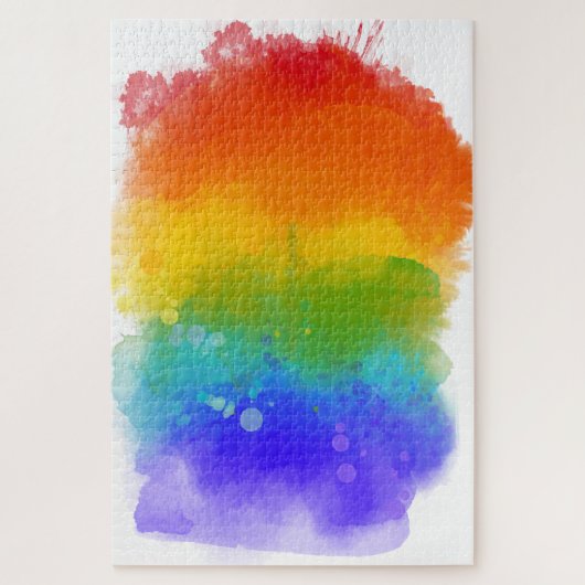 SlipperyJoe's pride splatter regenboog kleuren lev Legpuzzel (Verticaal)
