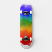 SlipperyJoe's pride splatter regenboog kleuren lev Persoonlijk Skateboard (Voorkant)