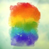 SlipperyJoe's pride splatter regenboog kleuren lev Raamsticker (Vel 3)