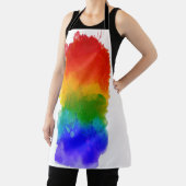 SlipperyJoe's pride splatter regenboog kleuren lev Schort (Insitu)