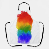 SlipperyJoe's pride splatter regenboog kleuren lev Schort (Voorkant)