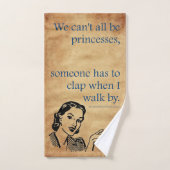 SlipperyJoe's Prinses klap lopen grappig jaren 50  Bad Handdoek (Handdoek)