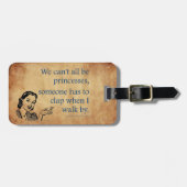 SlipperyJoe's Prinses klap lopen grappig jaren 50  Bagagelabel (Voorkant horizontaal)