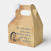 SlipperyJoe's Prinses klap lopen grappig jaren 50 Bedankdoosjes (Achterkant)