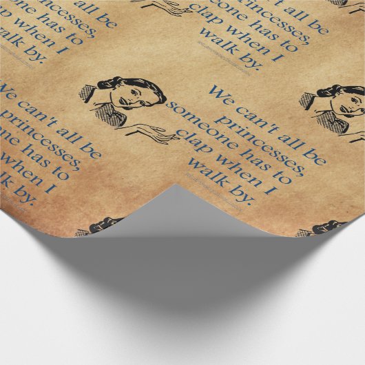 SlipperyJoe's Prinses klap lopen grappig jaren 50 Cadeaupapier (Hoek)