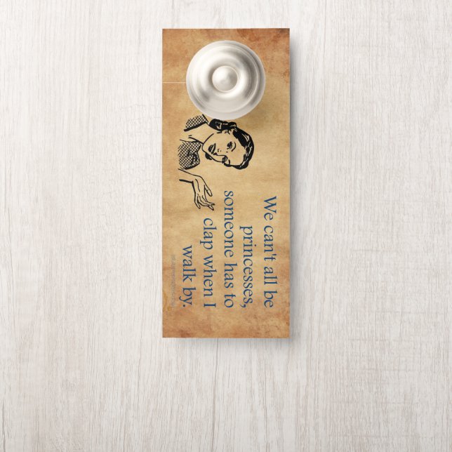 SlipperyJoe's Prinses klap lopen grappig jaren 50  Deurhanger (Op knop)