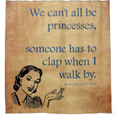 SlipperyJoe's Prinses klap lopen grappig jaren 50  Douchegordijn (Voorkant)