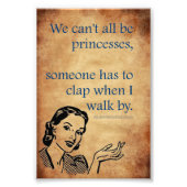 SlipperyJoe's Prinses klap lopen grappig jaren 50  Foto Afdruk (Voorkant)