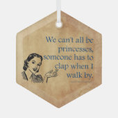 SlipperyJoe's Prinses klap lopen grappig jaren 50  Glas Ornament (Voorkant)