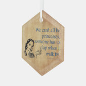 SlipperyJoe's Prinses klap lopen grappig jaren 50  Glas Ornament (Voorkant links)