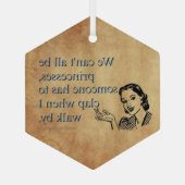 SlipperyJoe's Prinses klap lopen grappig jaren 50  Glas Ornament (Achterkant)