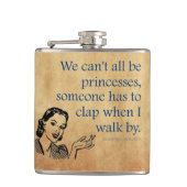 SlipperyJoe's Prinses klap lopen grappig jaren 50  Heupfles (Voorkant)