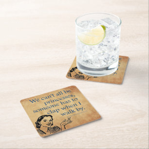 SlipperyJoe's Prinses klap lopen grappig jaren 50  Kartonnen Onderzetters