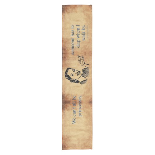 SlipperyJoe's Prinses klap lopen grappig jaren 50  Korte Tafelloper (Voorkant)