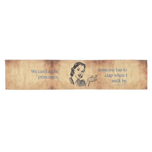 SlipperyJoe's Prinses klap lopen grappig jaren 50  Korte Tafelloper (Horizontaal)