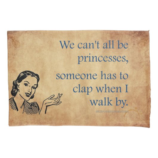 SlipperyJoe's Prinses klap lopen grappig jaren 50 Kussensloop (Voorkant)