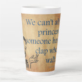 SlipperyJoe's Prinses klap lopen grappig jaren 50  Latte Mok (Voorkant)