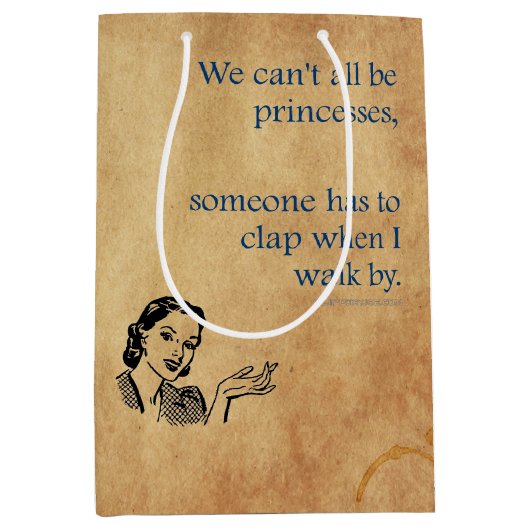 SlipperyJoe's Prinses klap lopen grappig jaren 50  Medium Cadeauzakje (Voorkant)
