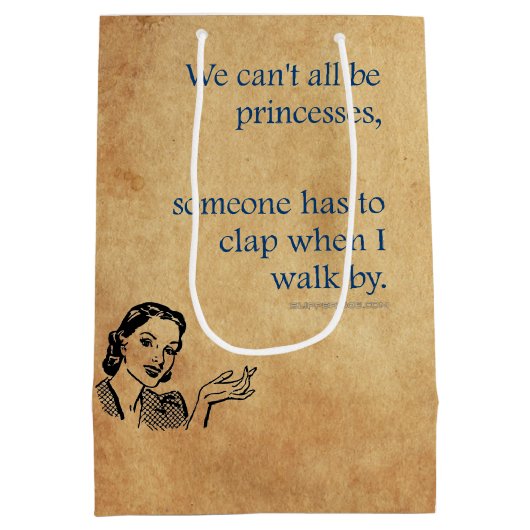 SlipperyJoe's Prinses klap lopen grappig jaren 50  Medium Cadeauzakje (Achterkant)