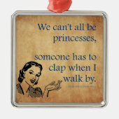 SlipperyJoe's Prinses klap lopen grappig jaren 50  Metalen Ornament (Voorkant)