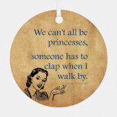 SlipperyJoe's Prinses klap lopen grappig jaren 50  Metalen Ornament (Achterkant)