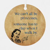 SlipperyJoe's Prinses klap lopen grappig jaren 50  Metalen Ornament (Voorkant)