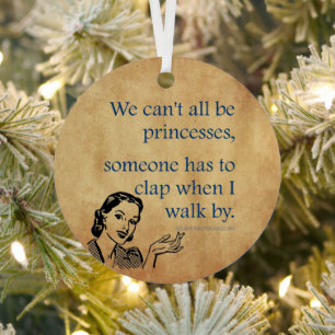 SlipperyJoe's Prinses klap lopen grappig jaren 50  Metalen Ornament