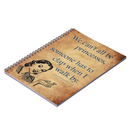 SlipperyJoe's Prinses klap lopen grappig jaren 50  Notitieboek (Linkerzijde)