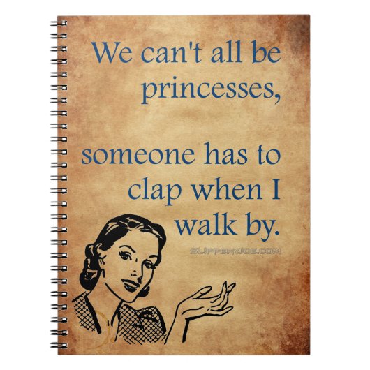 SlipperyJoe's Prinses klap lopen grappig jaren 50  Notitieboek (Voorkant)