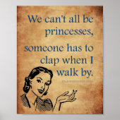 SlipperyJoe's Prinses klap lopen grappig jaren 50  Poster (Voorkant)